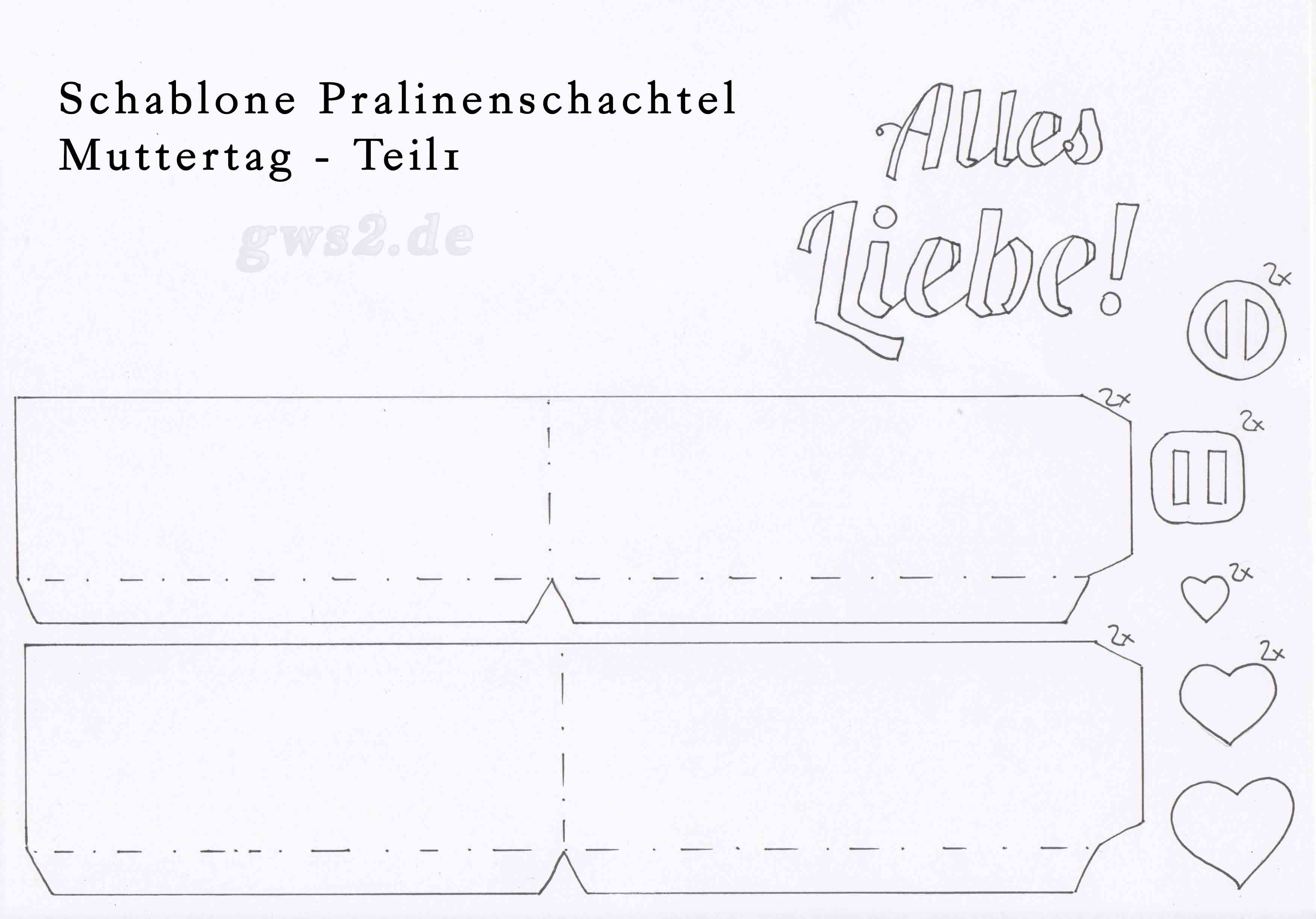 Basteln Fur Den Muttertag Pralinenschachtel Mit Herz