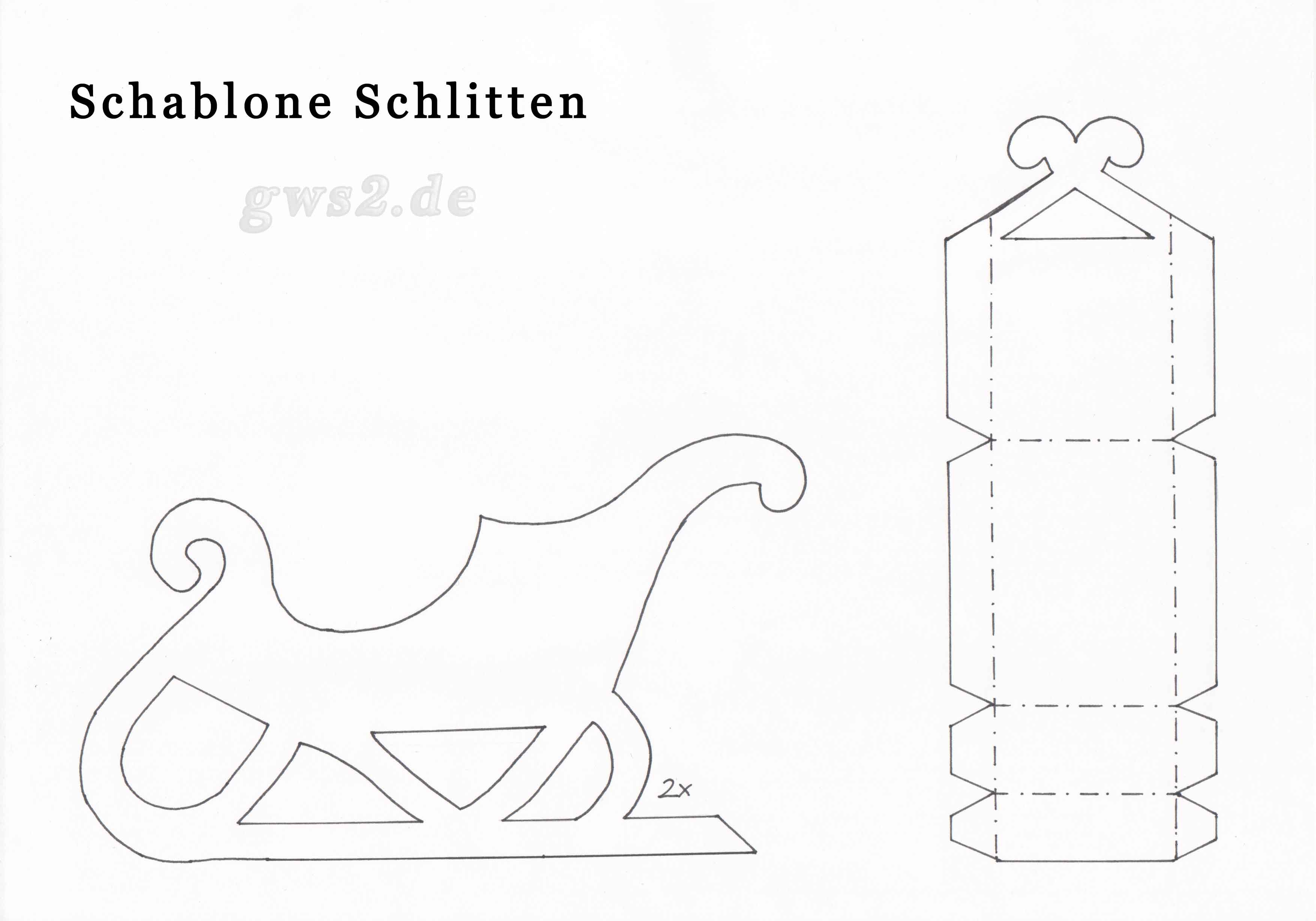 Weihnachtsschlitten aus Papier basteln