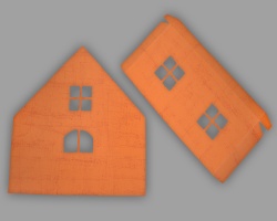 Fassade des Lebkuchenhauses Bild von Wänden des Papierlebkuchenhauses