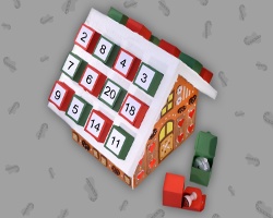 Dachschräge ist Adventskalender Bild von Dachschräge, die Adventskalender ist