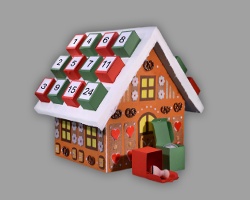 Pfefferkuchenhaus aus Papier Bild von Adventskalender Pfefferkuchenhaus (Gingerbread House)