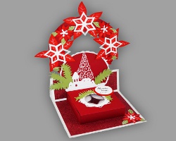 Adventskranz für unterwegs von der Seite Bild von Papieradventskranz to go