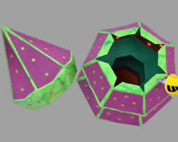 Baumkrone an den Papierchristbaum kleben Bild vom Ankleben der Baumkrone auf den Papierchristbaum