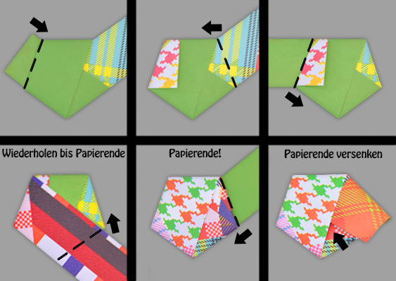 3D-Stern falten - Anleitungsschritte Collage von Anleitungsschritten zum Falten eines 3D-Sterns von Veronika Vetter (DAoCFrEak) Fine Art Künstlerin