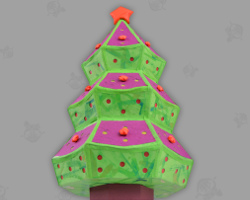 Tannenbaum aus Papier von unten Bild von Tannenbaum aus Papier von unten