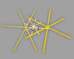 Streifen für Birne zusammenlegen Bild von drei Sternen, die als Birne zusammengelegt werden