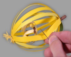 Genähte Papierbirne Bild von genähter Papierbirne