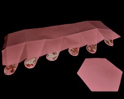 Papierelemente der Blumenbox geknickt Papierelemente der Blumenbox geknickt