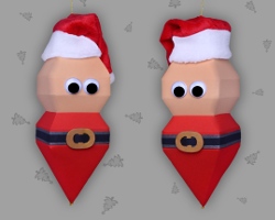 Nikolaus oder Santa Christbaumkugeln Bild von Nikolaus oder Santa Christbaumkugeln aus Papier