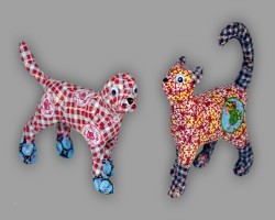 Decoupage Hund & Katze Bild von Hund & Katze aus Decoupage