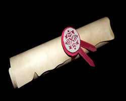 Bild von einer versiegelten Rolle Dokumentpapier