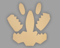 Bild von Tonpapierelementen zum Basteln eines Osterhasenpos