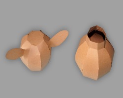 Bild vom Kopf und Körper eines Osterhasen