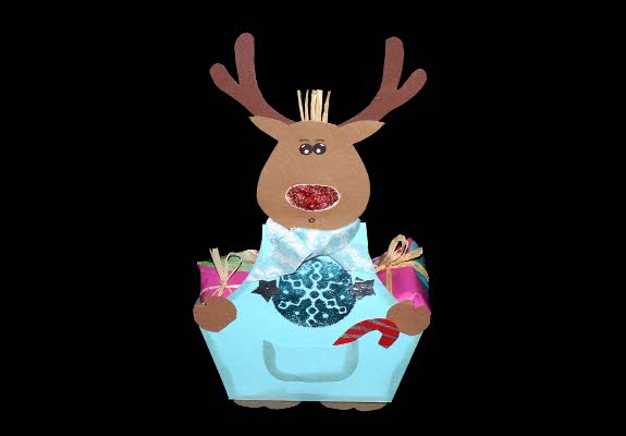 Bild von Papierelcht als Tischdekoration