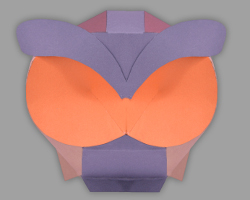 Bild von Grundgerüst von Eulenkopf aus Papier