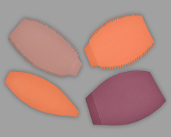 Bild von vier Bastelelemente für den Eulenkörper