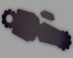 Bild vom schwarzen Grundgerüst des Flaschenanhängers