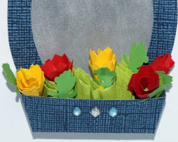 Bild von floriertem Papierbalkon