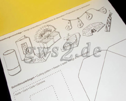 rschläge und Schnittmusterbogen des Transparentpapiers Flora Gestaltungsvorschläge und Schnittmusterbogen des Transparentpapiers Flora