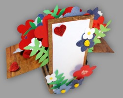 Bild von der Rückseite der Muttertagsblumen