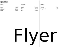 Vordruck Flyer Bild von Vordruck für Flyer