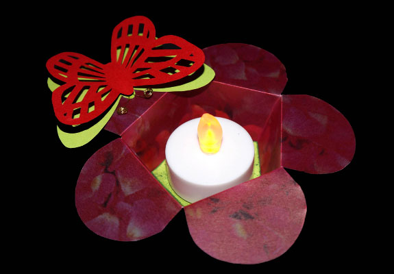 Teelichtblume Bild von Teelichtblume aus Papier