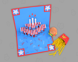 Geburtstagskarte mit Essen vom McDonald's Bild von Geburtstagskarte mit FIMO Fast Food vom McDonald's by DAoCFrEak