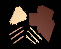 Bastelelemente für Papierkuchenstück Bild von Bastelelementen für Papierkuchenstück