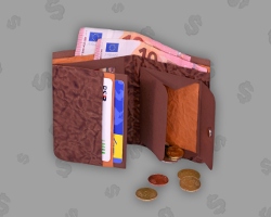 Teure Brieftasche aus Papier Bild von teurer Brieftasche aus Papier