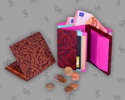 Brieftasche aus Papier mit Eurogeld Bild von Brieftasche aus Papier mit Eurogeld