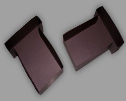Zwei Schubladen aus Papier Bild von zwei Papierschubladen