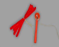 Bilder vom Basteln einer Lutscherspinne