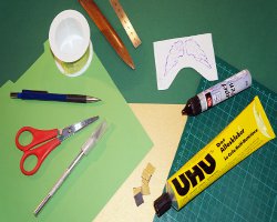 Bild von Bastelmaterial für Handtasche aus Papier