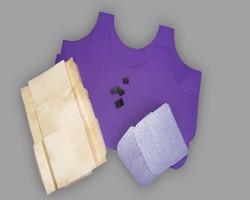 Bild mit den ausgeschnittenen Elementen zum Basteln der äußeren Taschen