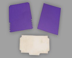 Bild von drei ausgeschnittenen Papierelementen