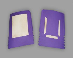 Bild von zwei kurzen Seitentaschen der Papiertasche