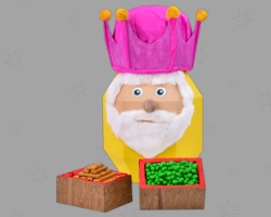 Casper von den Heiligen Drei Königen mit Gold und Myrrhe Bild von den Heiligen Drei Königen mit Gold und Myrrhe. Gebastelt von Veronika Vetter (DAoCFrEak) Fine Art Künstlerin