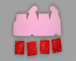 Bilder vom Basteln der Außenseite der Schmuckschachtel