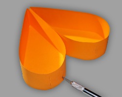 Grundgerüst für Herzform Herzform aus Papier (Grundgerüst)