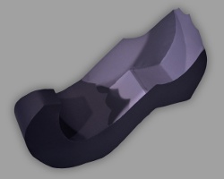 Grundform eines Hexenschuhs aus Papier Bild von Grundform des Papierhexenschuhs