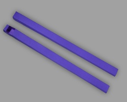 Zwei Sitzstangen Bild von zwei blauen Sitzstangen