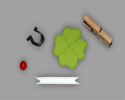 Bilder vom Basteln von Ansteckern für das Silvester Knallbonbon