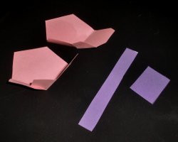 Bild von Bastelmaterial für einen Taschenkorb