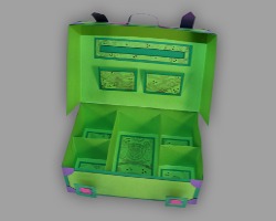 Geöffneter Papierkoffer Bild von geöffnetem Papierkoffer