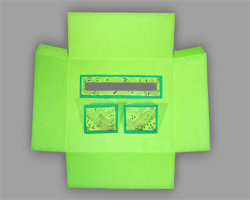 Große Einstecktasche des Papierkoffers basteln Bilder vom Basteln der großen Einstecktasche des Papierkoffers