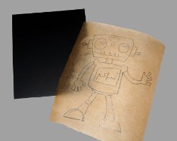 Robotor auf Backpapier Bild von Backpapier und Schabekarton