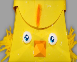 Bild vom Gesicht des Kükens