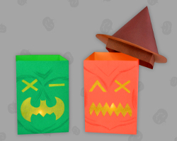 Bild von zwei Papierlaternen Jack O’Lantern für Halloween
