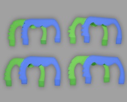 Füße der Laterne aus Papier Bild von vier Papierfüßen für Laterne