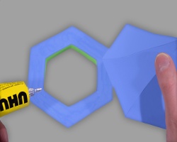 Zeltdach auf Schnittstelle kleben Bild vom Kleben des Zeltdaches auf die Schnittstelle